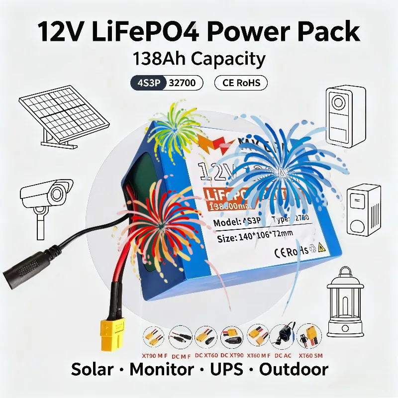 Outdoor Uninterruptible Power Supply - Batteria Ricaricabile 12V 4S3P 32700 con