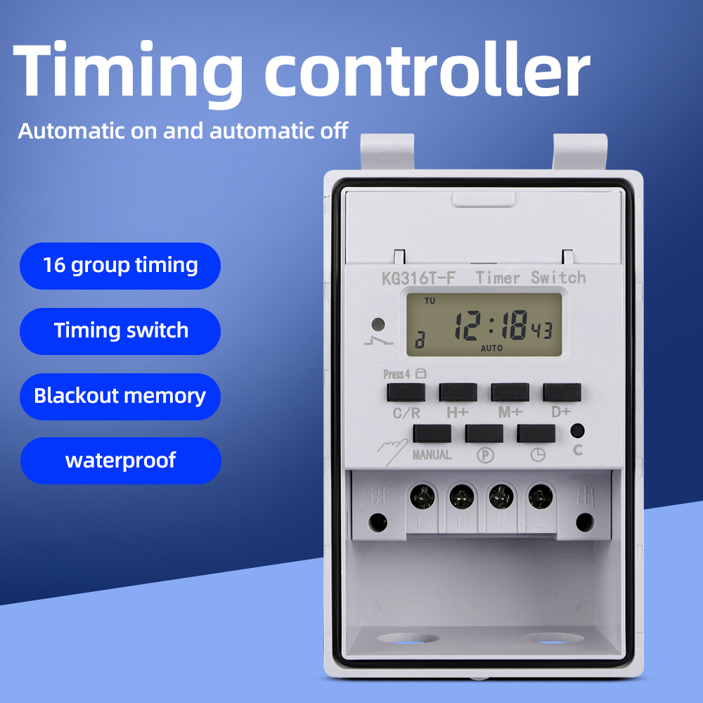 Outdoor Power Timer - Interruttore timer digitale 220V 30A Impermeabile