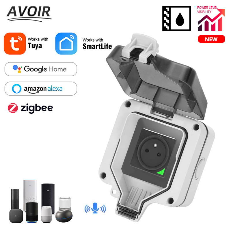 Outdoor Power Outlet Wifi - Avoir Zigbee Tuya IP66 Presa impermeabile
