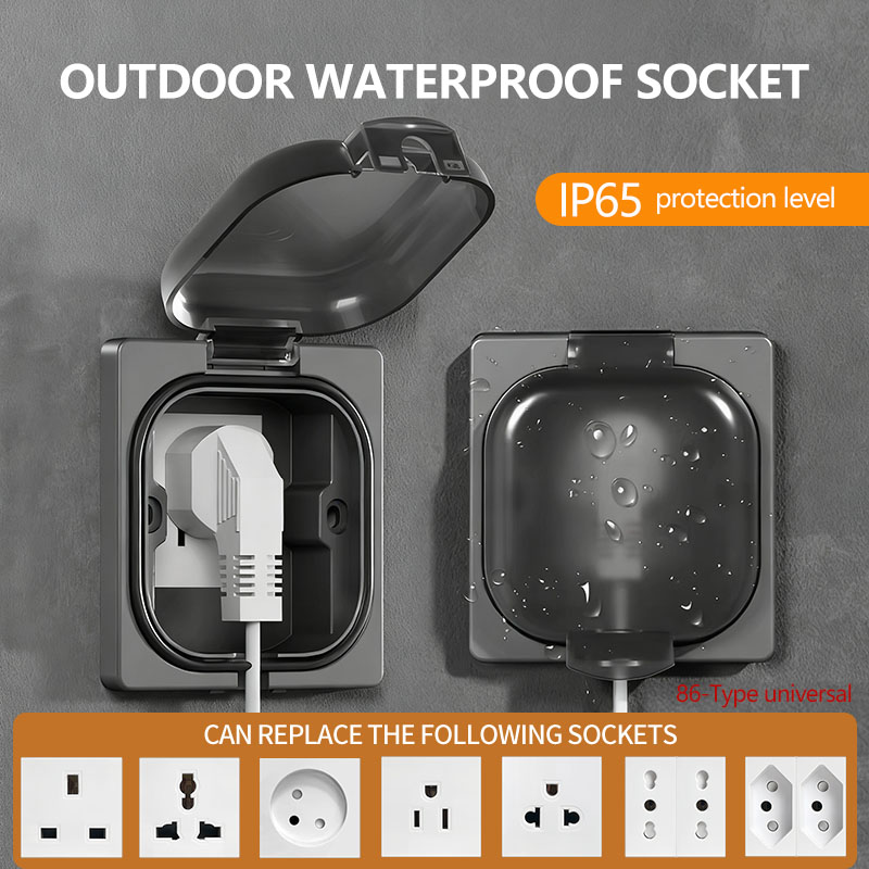 Outdoor Power Quincy - Presa esterna impermeabile IP65, piastra a
