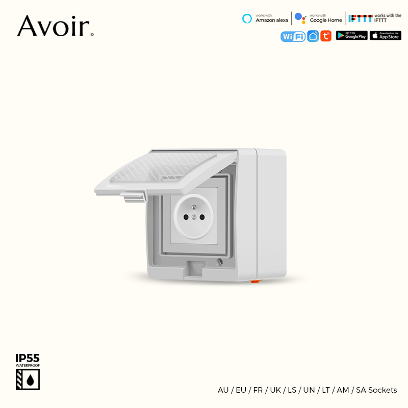 Outdoor Power Outlet Wifi - Presa Wifi impermeabile intelligente av80-tuya con