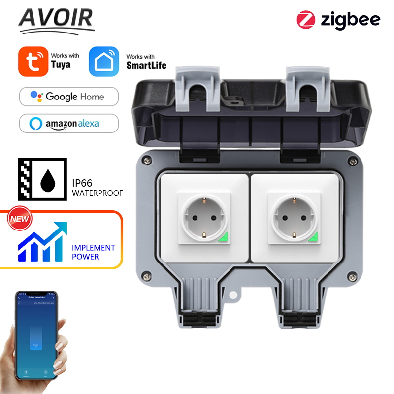 Outdoor Power Timer - Avoir Tuya Zigbee Prese elettriche IP66