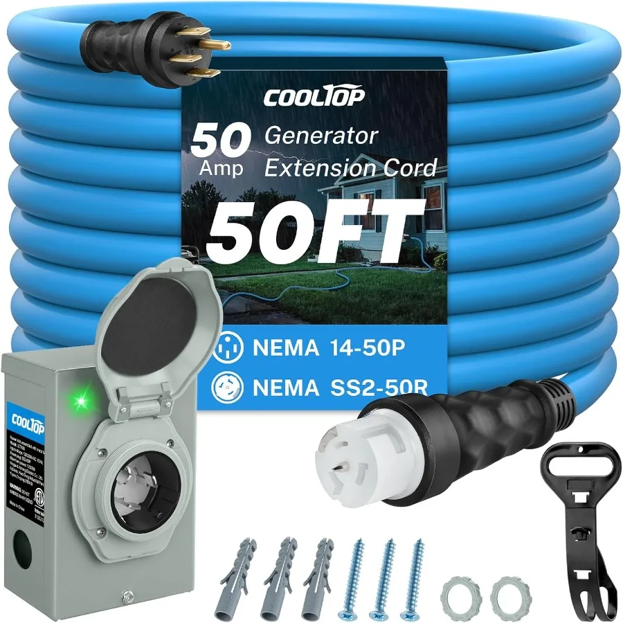 Outdoor Power Inlet Box - Kit cavo generatore da 50 Amp