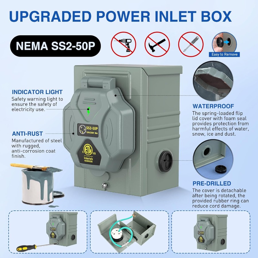 Cavo di prolunga per generator - Outdoor Power Inlet Box recensione e prezzo
