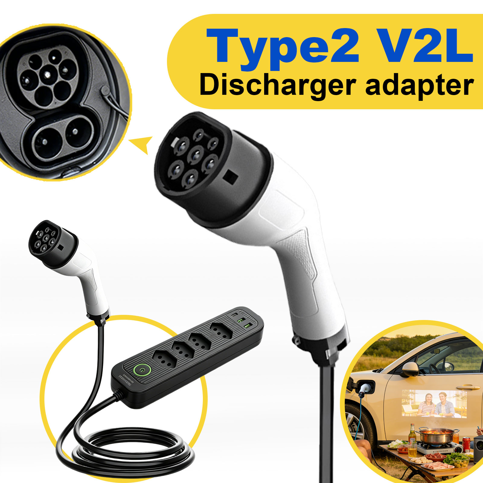 Adattatore di scarica V2L Tipo - Outdoor Power Quincy recensione e prezzo