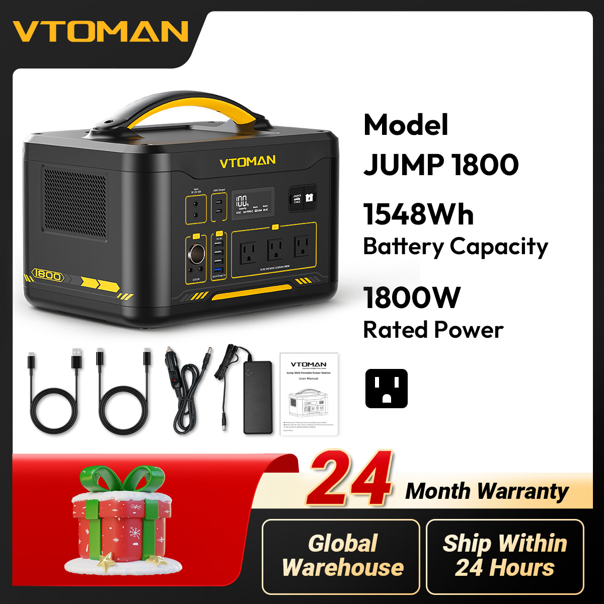 VTOMAN JUMP 1800 Stazione di A - Outdoor Power Supply 12V recensione e prezzo